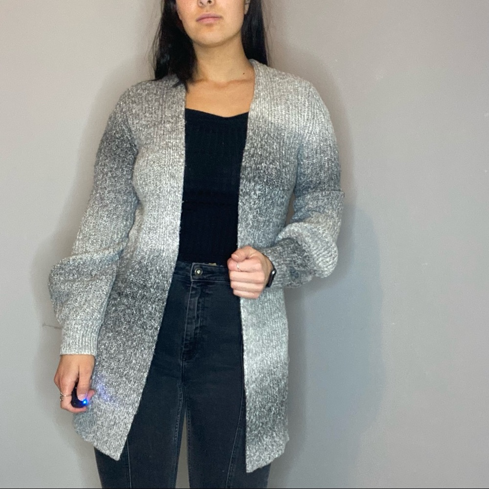 Gap Grey Ombre Longline Cardigan Size XS